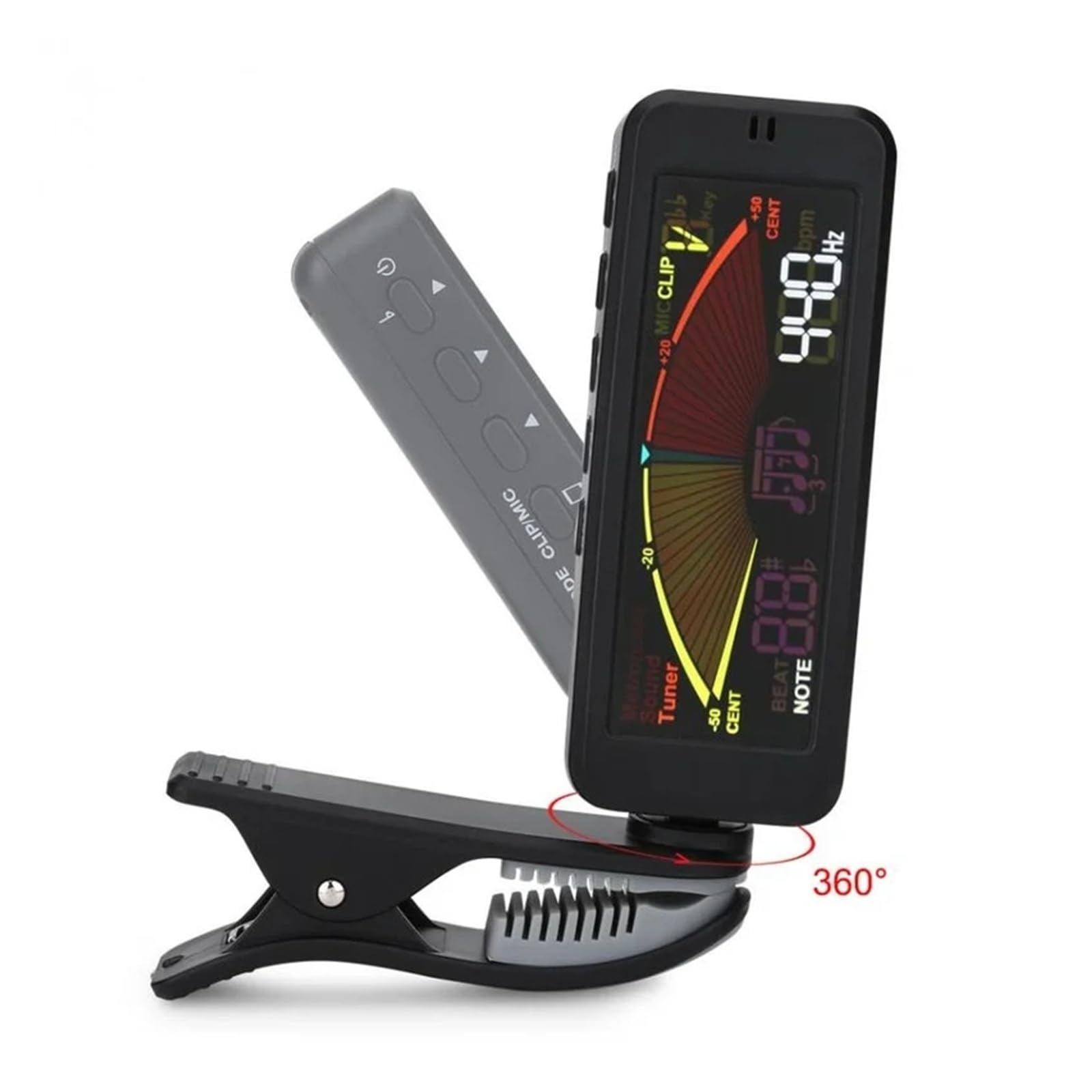 Clip-on Guitar Bass Drum Skrzypce Tuner Metronom Rechargeable Digital Metronome Tuner Tone Generator
