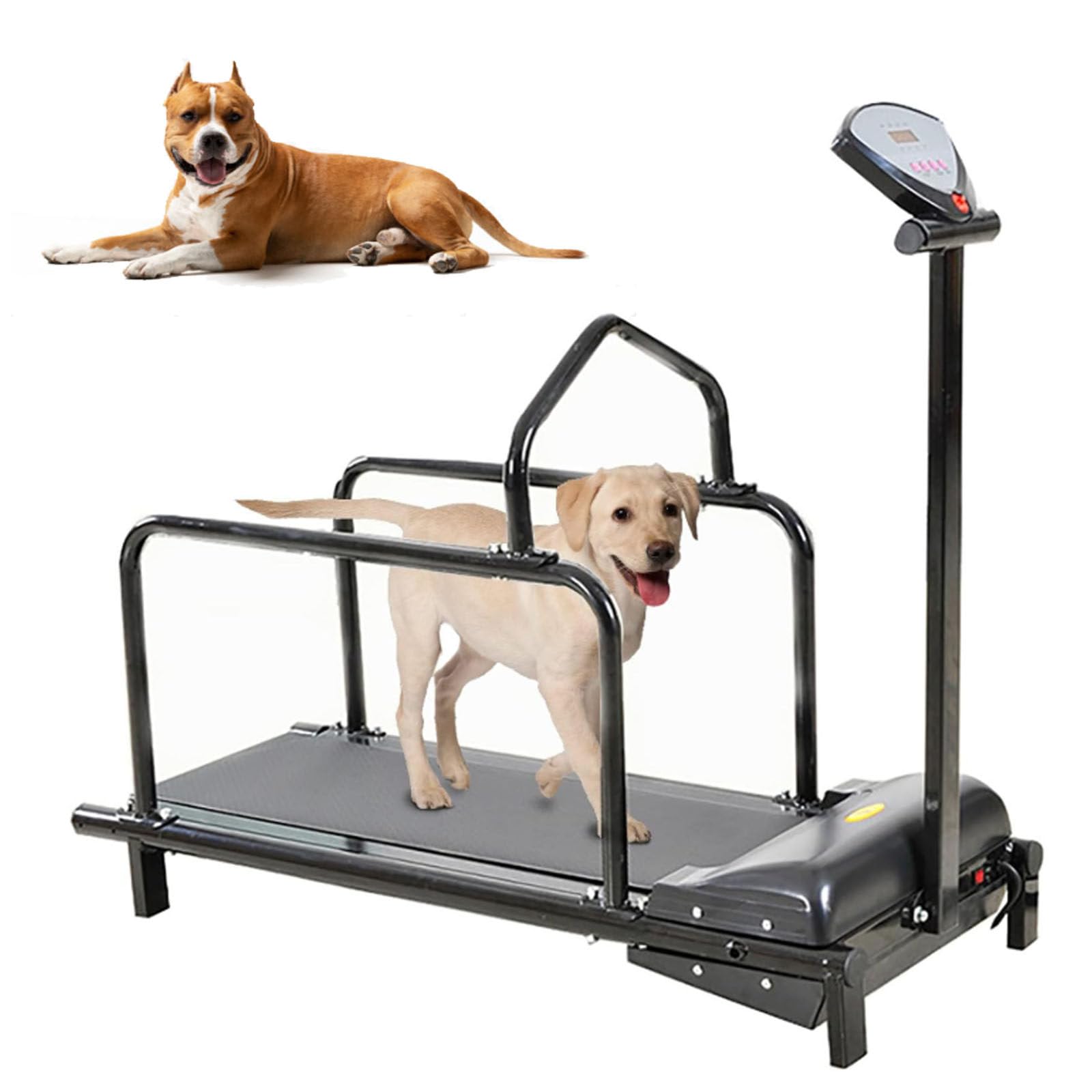 Hundelaufband, Hundelaufband für kleine Hunde, mittelgroße Hunde, große Hunde, Indoor-Haustierlaufband mit Display, Hundelaufband mit Tragkraft von 176 lbs/80 kg,Black