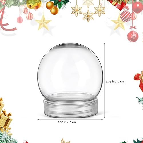 Miniatura 5 de Didiseaon Bombillas de globo 10 piezas DIY globo de nieve transparente de plástico cristal barro mini tarros