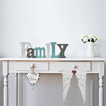 Amazon.com: Wood Family Sign for Home Decor, Freestanding Cutout