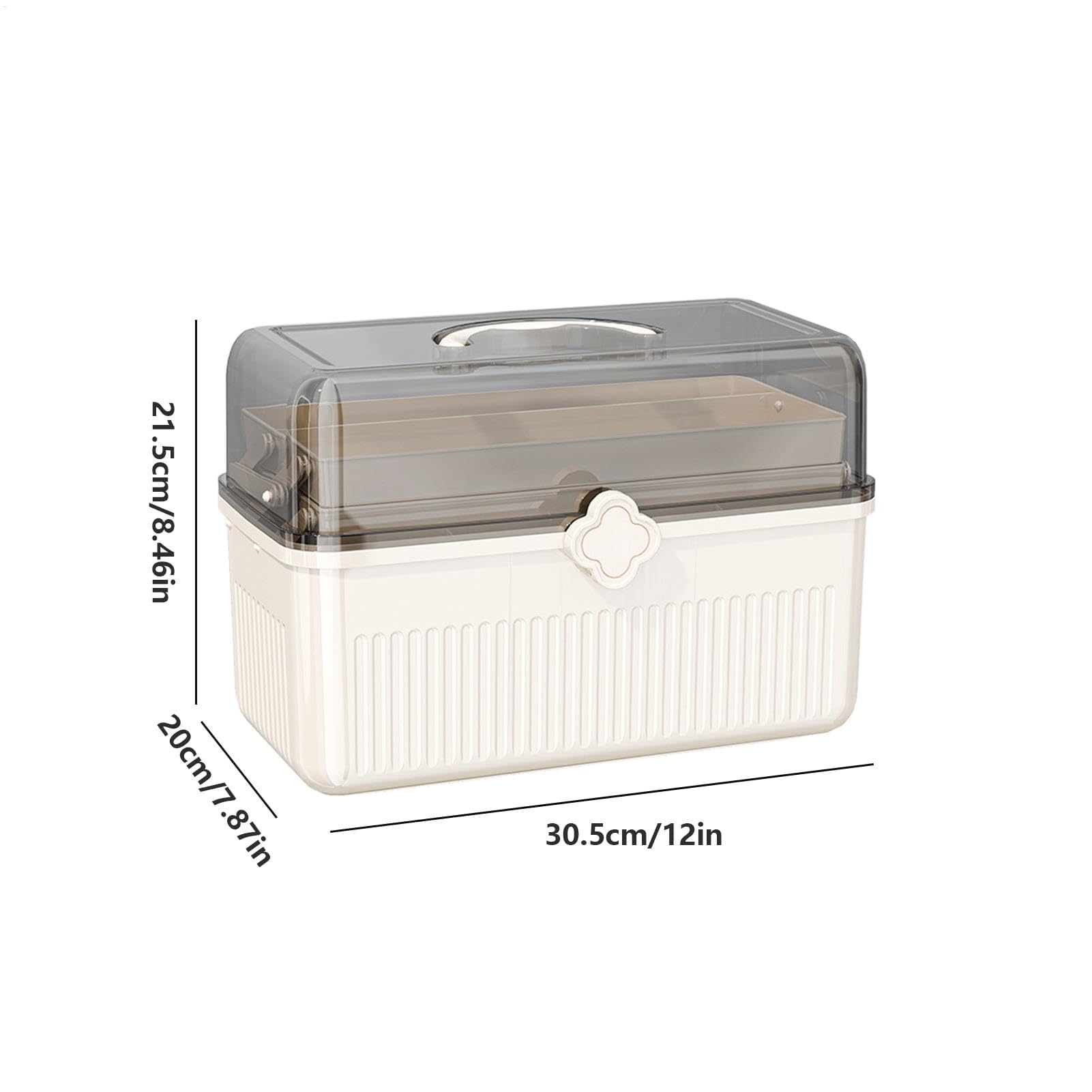 MRKU Trousse de Premiers Secours familiale Portable, Armoire à Pharmacie, Organisateur, pilulier Transparent, Grand bac