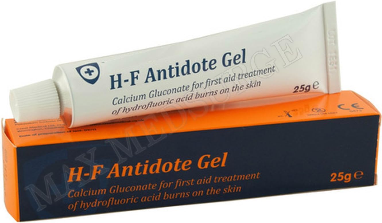 12 Pack x HF Antidote Gel (Calcium Gluconate 25g) - Hydrofluoric Acid Burn - BULK BUY