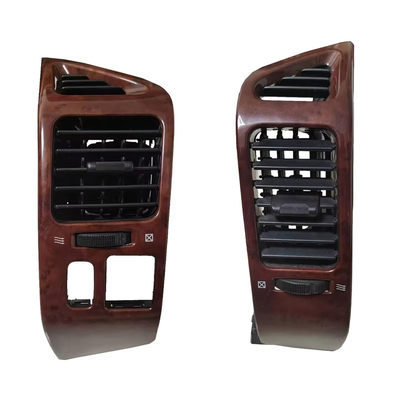 Leryycx Left+Right Brown Dashboard Compatible With Mitsubishi For Pajero V73 V75 V77 Ac Air Outlet Car Exhaust Vent Console Air Conditioning Vent Frame