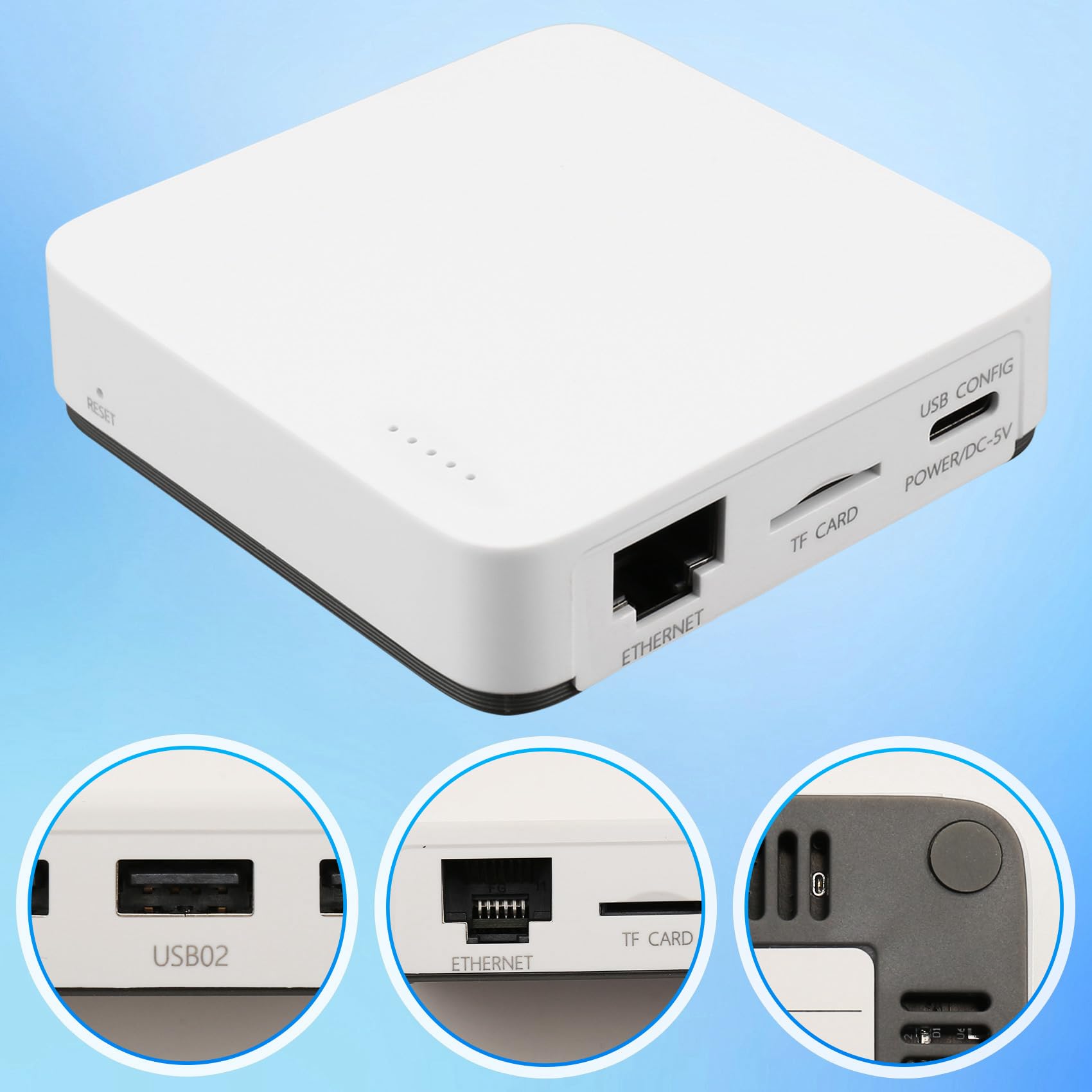 Serveur d'impression filaire USB 3 ports partage réseau 100 M WiFi BT4.0 prise UE