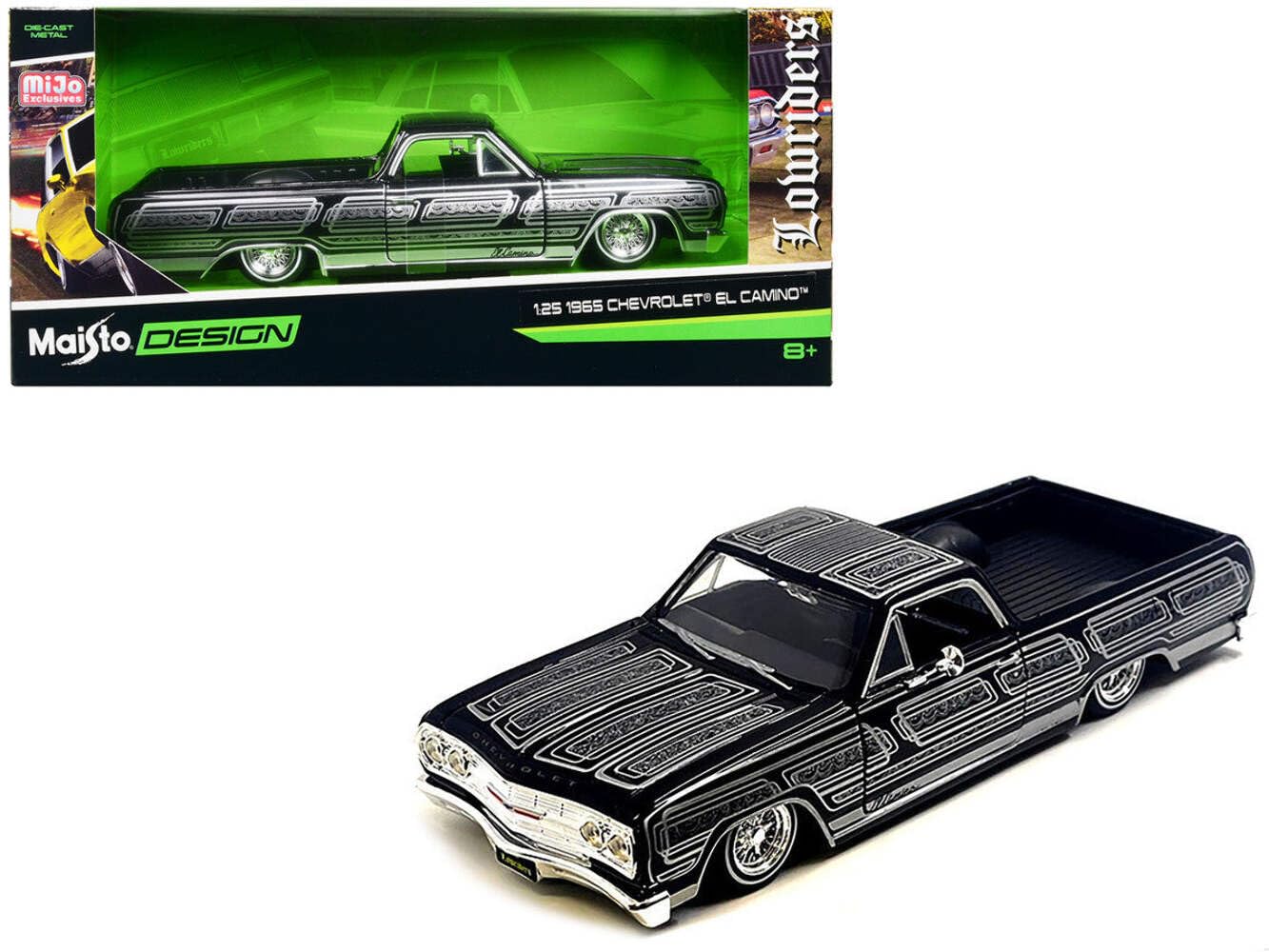 マイスト 1965 エルカミーノ ローライダー 1/25 ミニカー Amazon.com: Maisto 1965 Chevrolet El Camino Lowrider Gold