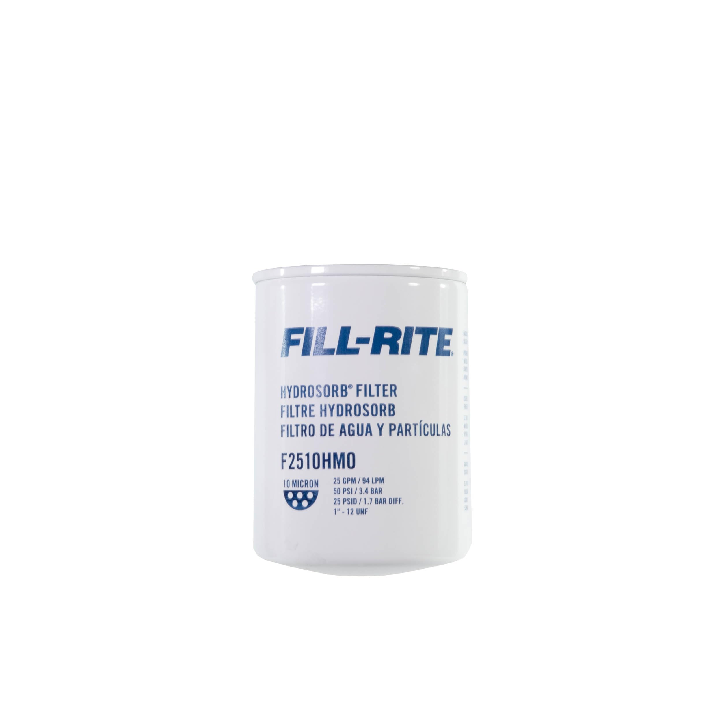 Fill-Rite F2510HM0 10-Micron Water Detecting Fuel Filter – 25 GPM Diesel, Gasoline, B20 Biodiesel &amp; E15 Ethanol Compatible