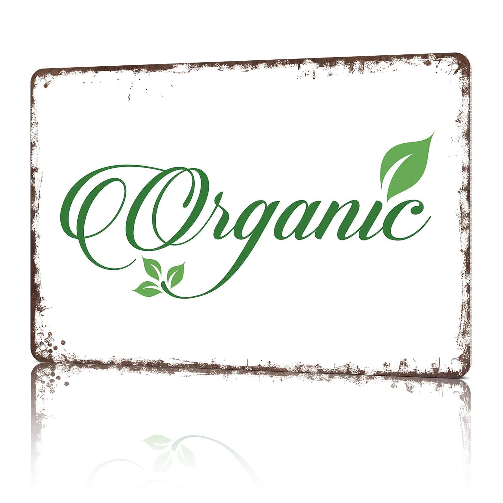 KWQDOZF Vintage Metal Signs Organic Typography Funny Tin Sign Poster Wall Art For Home Room Bedroom Office Decor 8x12inch