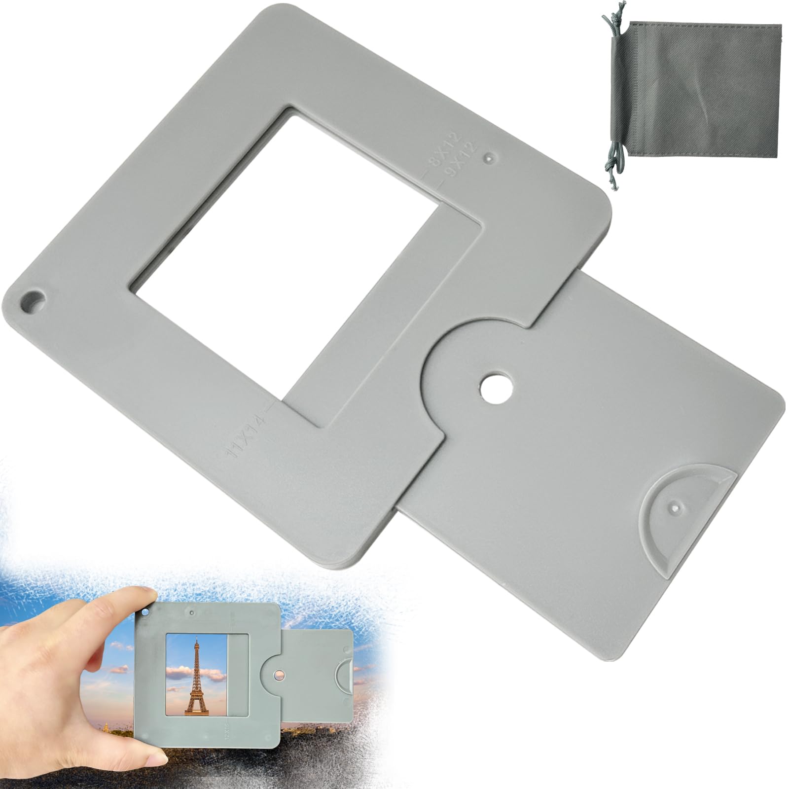 Runspich Art View Finder with Sliding Mechanism & Color Isolation Portable Artist Viewfinder and View Finding Tool (1pcs)