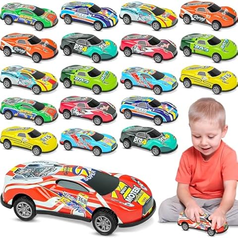 20 Pack 3.4 Inch Metal Pull Back Toy Cars, Toys for Boys Girls Toddlers 3,4,5,6.7 Years Old, Party Favors Cars, Race Cars Vehicles,Goodie Bag Stuffers, Pinata Fillers, Teacher Reward Prizes (20 Pack) Cover