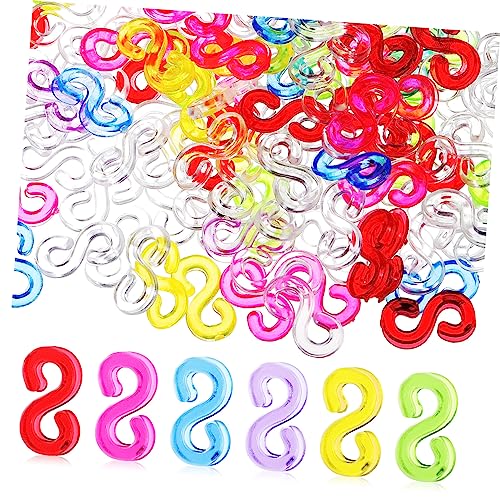 KALLORY S Clip Bracelet Loom Hooks 40 Pack DIY Accessories Rubber Band Connectors for Craft Kit