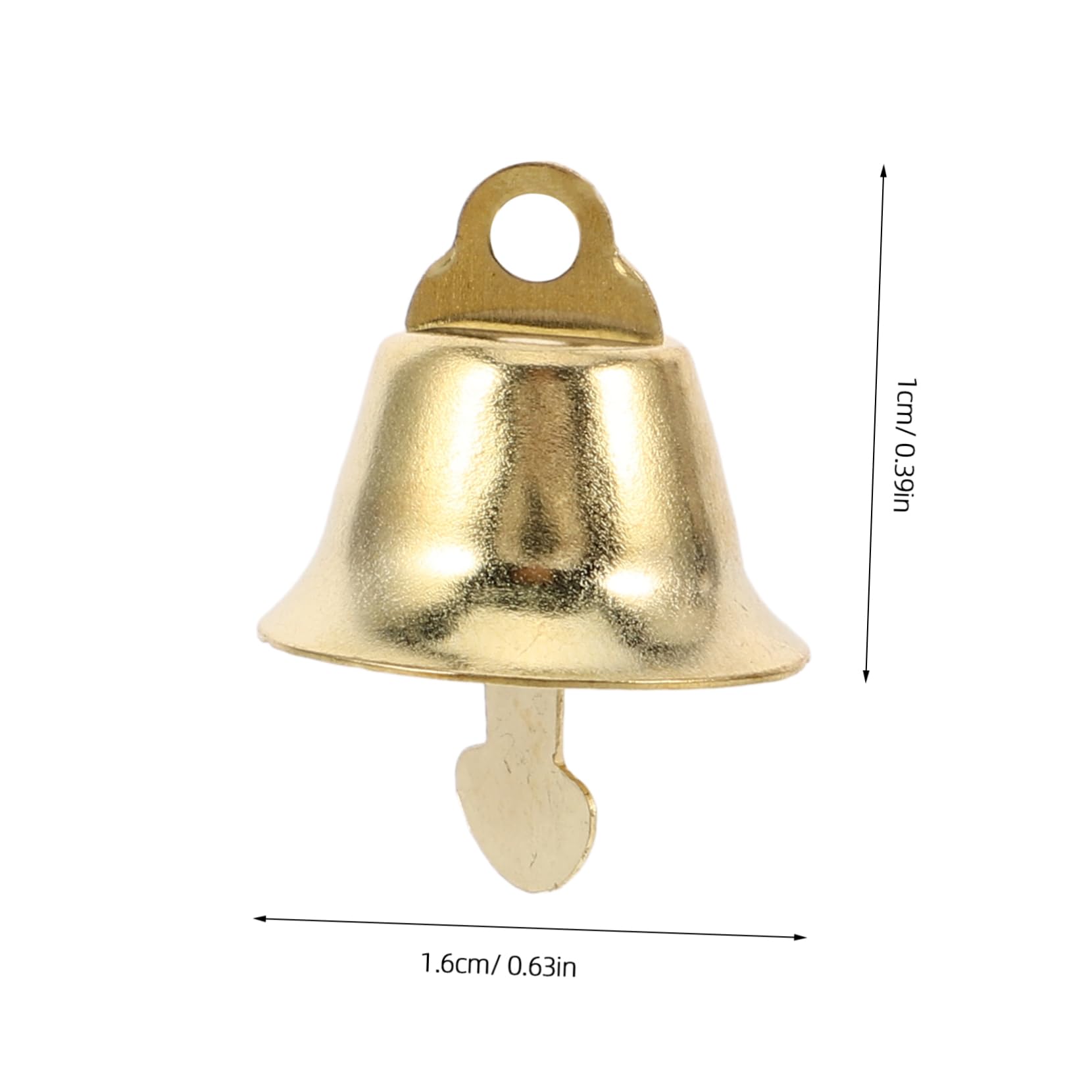120pezzi Mini Ciondolo Forma di Campana di Natale Ornamento per Albero di Natale Ciondolo Pendente Dorato Accessori Fai da Te per Campanelli Eolici