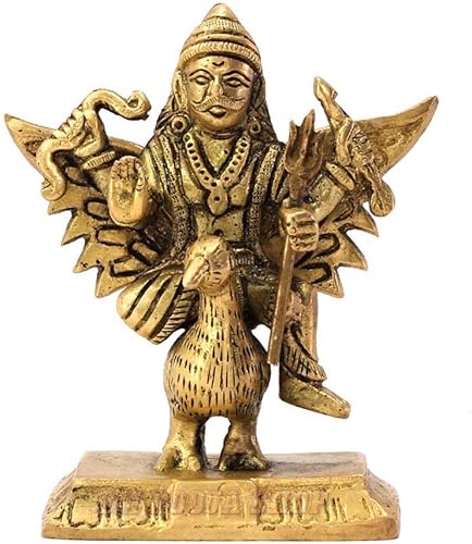 Shani Dev Brass Idol | Escultura hindú de Dios Shani