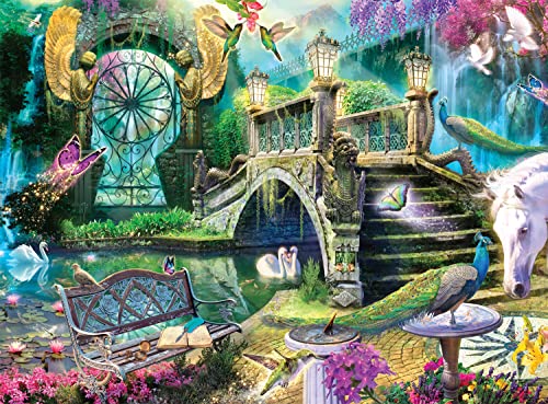 Buffalo Games - Enchanted Garden - 1000 Piece Jigsaw Puzzle for Adults Challenging Puzzle Perfect for Game Nights - 1000 Piece Finished Size is 26.75 x 19.75