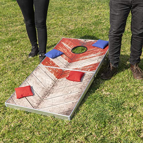 Image of GoSports 4 x 2 ft Ultra Portable Cornhole Board Set - Choose LED Lights or Standard - Regulation Size Corn Hole Games for Adults, Perfect for Tailgating and Camping - Includes 8 Bean Bags & Rules