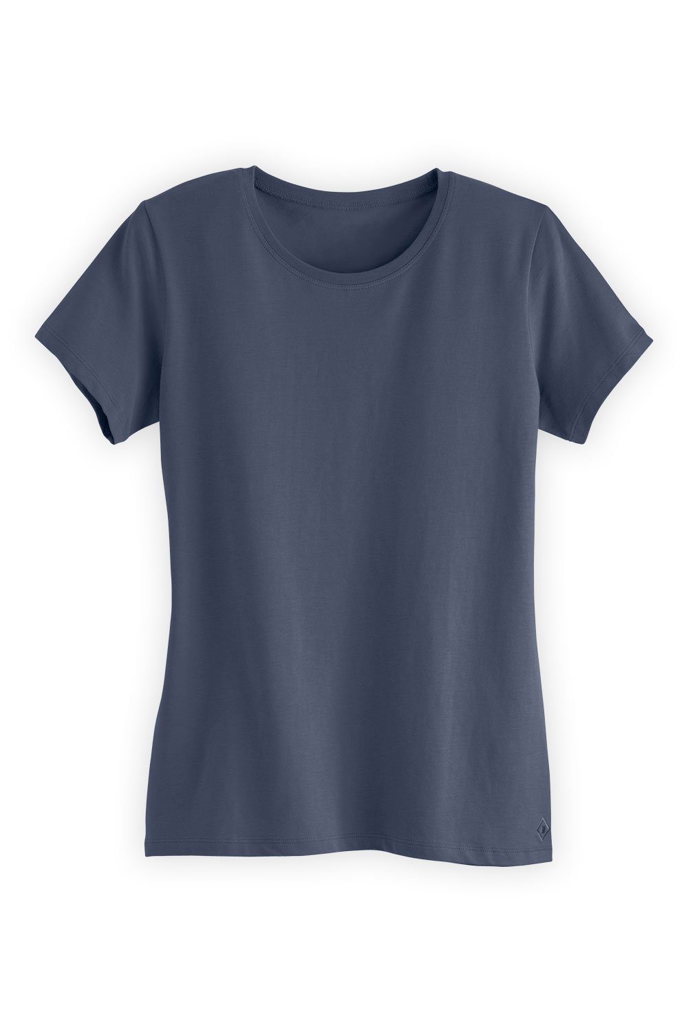 Fair Indigo Women's Organic Pima Cotton Relaxed Short Sleeve Crew Neck T-Shirt
