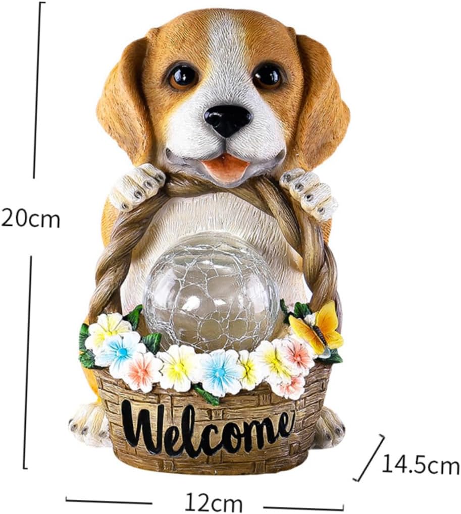 1pc Basket Garden Decor Outdoor Resin Adornment Led Light for Unique Art Solar Powered Decoration for Home and Garden