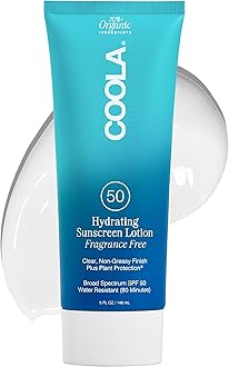 COOLA Organic Sunscreen SPF 50 Sunblock Body Lotion, Dermatologist Tested Skin Care for Daily Protection, Vegan and Gluten Free, Fragrance Free, 5 Fl Oz