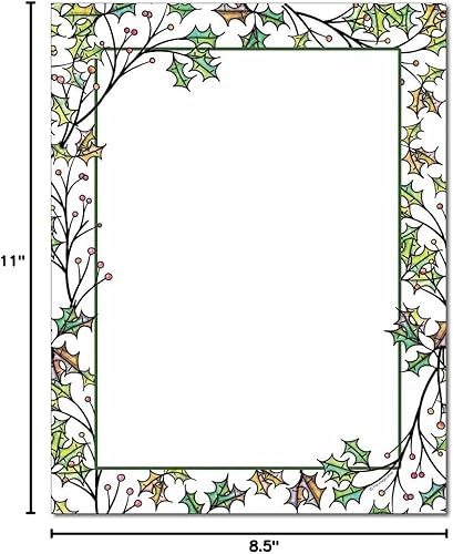 Miniatura 5 de Holly Berries - Papel para impresora láser y inyección de tinta (25 hojas)