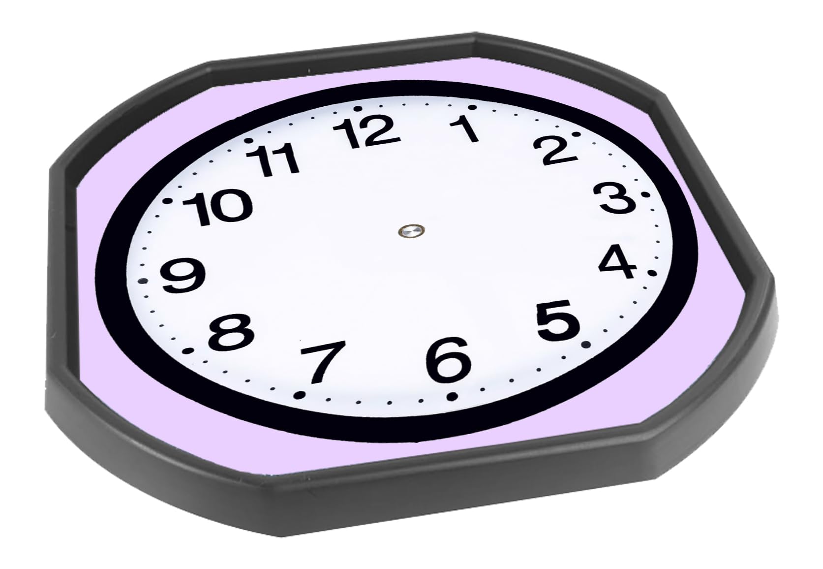 Blank Clock face Tuff Tray Mat Insert 86 x 86 cm - Ideal for Large Tuff Spot Tuff Tray - Tuff Tray NOT Included (Mini 60x60cm)