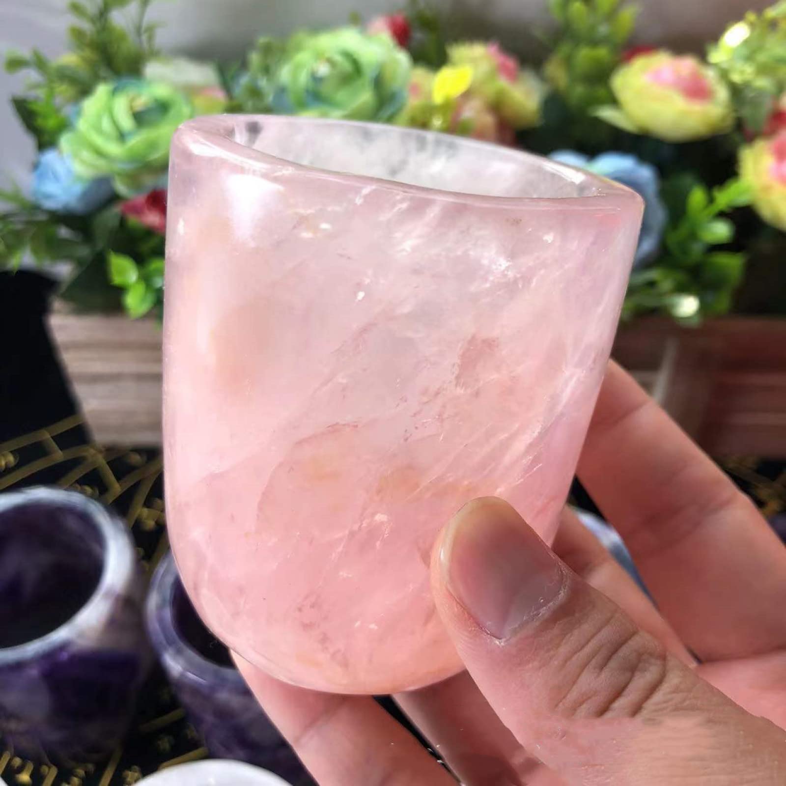 輸入雑貨　赤い薔薇　天然水晶石　クリスタルアート 輸入雑貨 天然水晶石 クリスタルアート ブランドロゴ 『Supreme