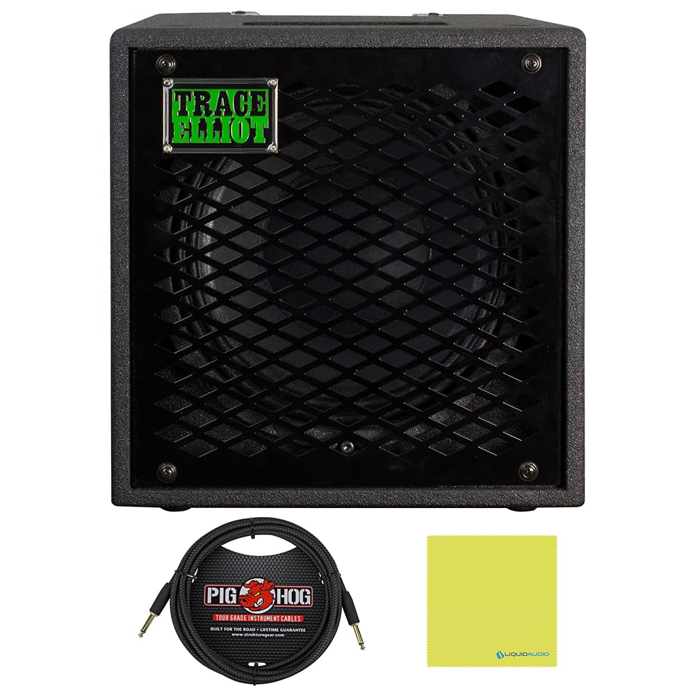 Liquid Audio Trace Elliot 1x10 Bundle, Speaker Cabinet with Cable and Cloth