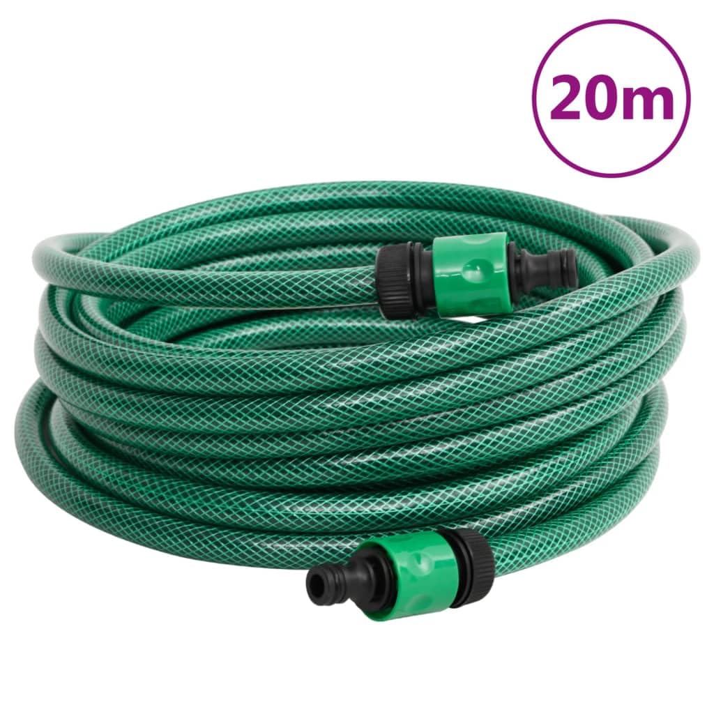 Schlauchtrommel Freistehend mit 20 m Gartenschlauch - Stabiler Schlauchaufroller aus verzinktem Stahl für Garten, Terrasse und Garage