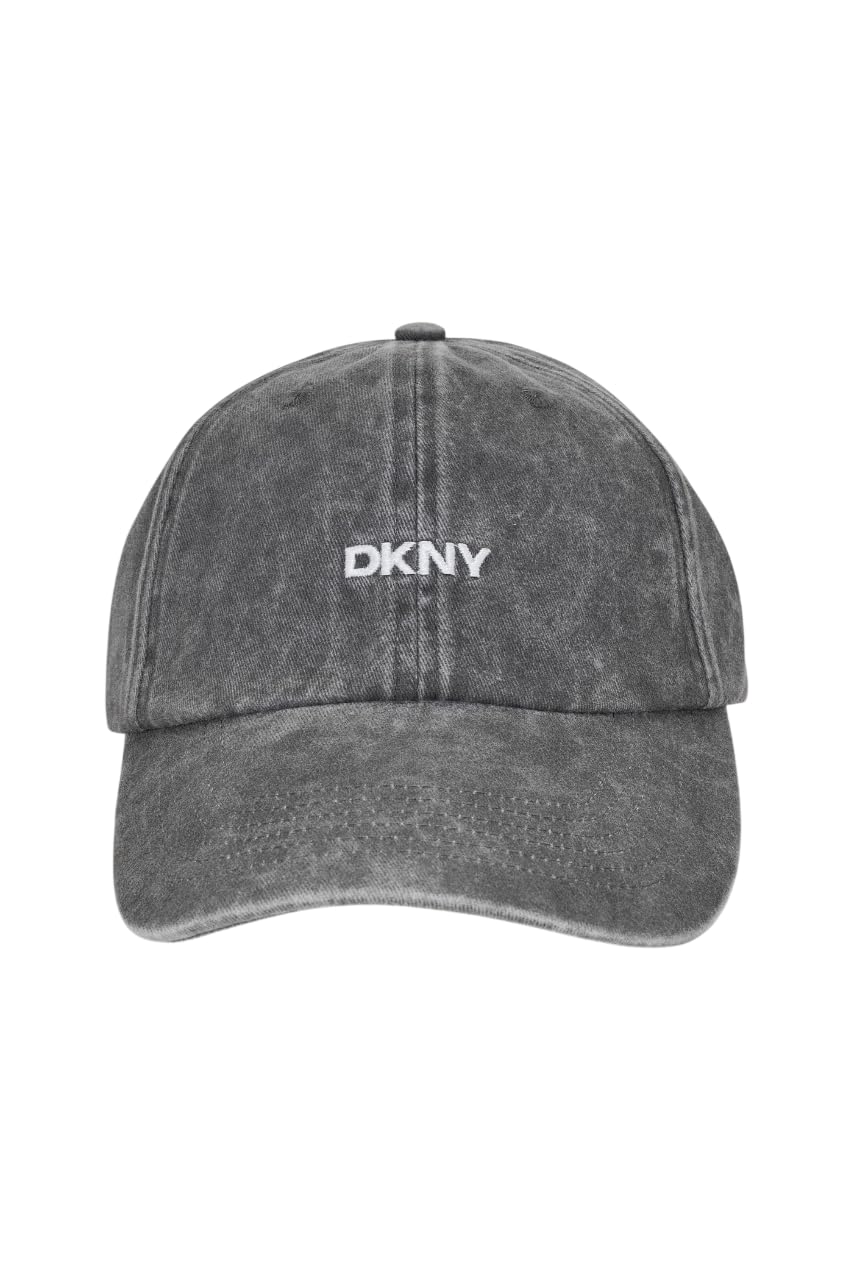 Dkny Women's Grey Beanie Debossed Hat, One Size