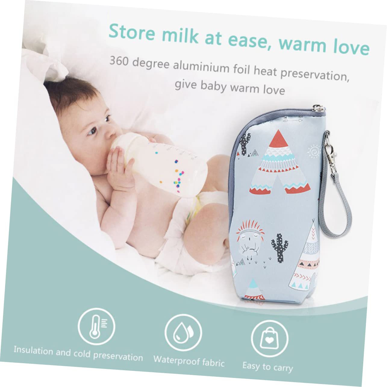 YARNOW 5 Piezas Térmica Aislante para Biberones de Niña para Almacenamiento de Accesorio Práctico para Paseos y Compatible con Carritos Material Aislante Uso Exterior