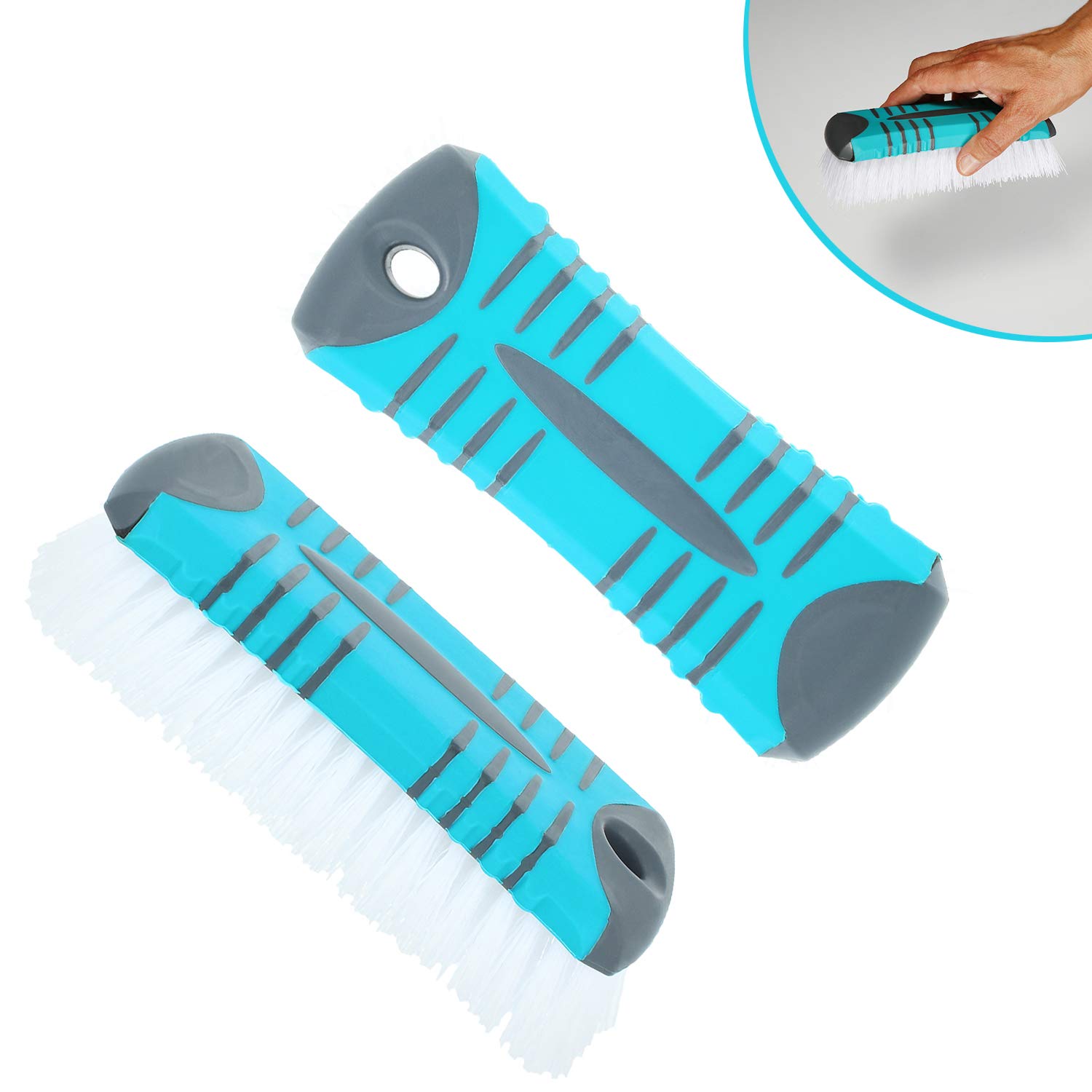 2 Pezzi Spazzola per la Pulizia dei Piatti con Dispenser di Sapone, Con 2 Pezzi Spazzola per la Pulizia dei Piatti con Dispenser di Sapone, Con