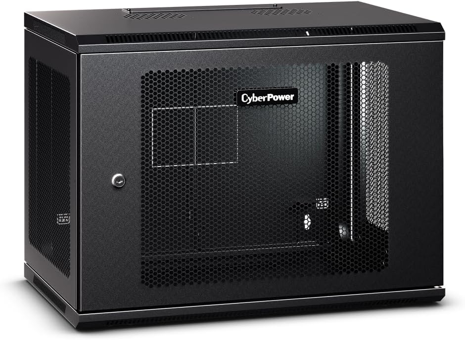 CyberpowerCarbon CR9U61003 9U Wall Mount Rack Enclosure, Black