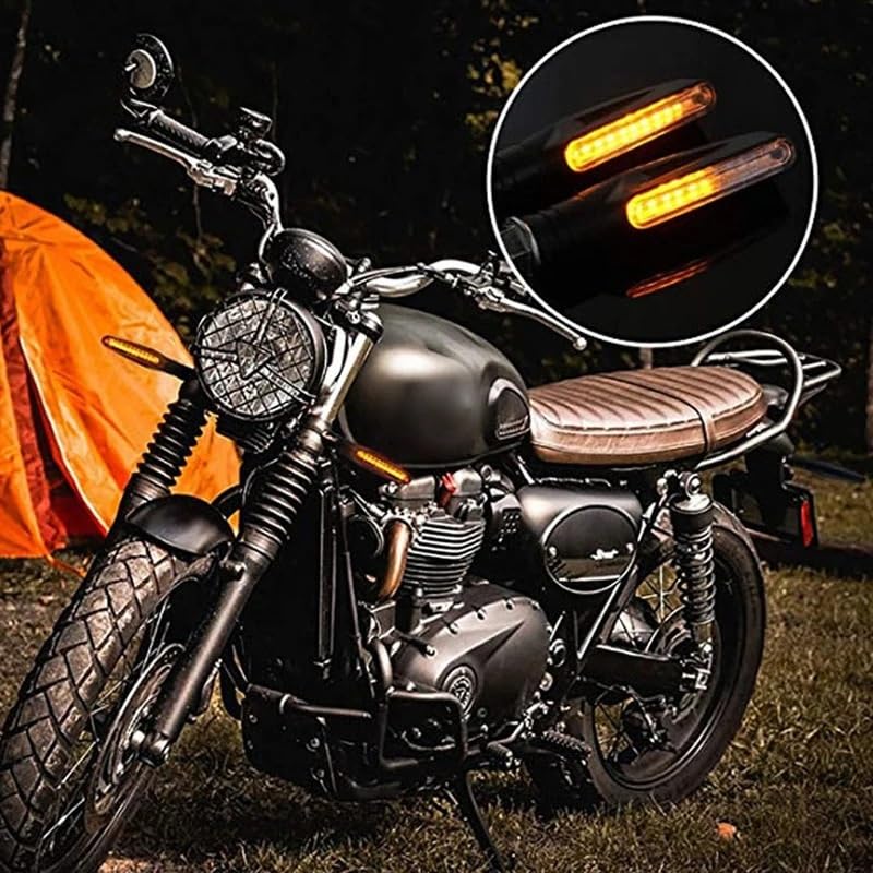 Clignotants de moto séquentiel ambre avec feux d'arrêt arrière intégrés