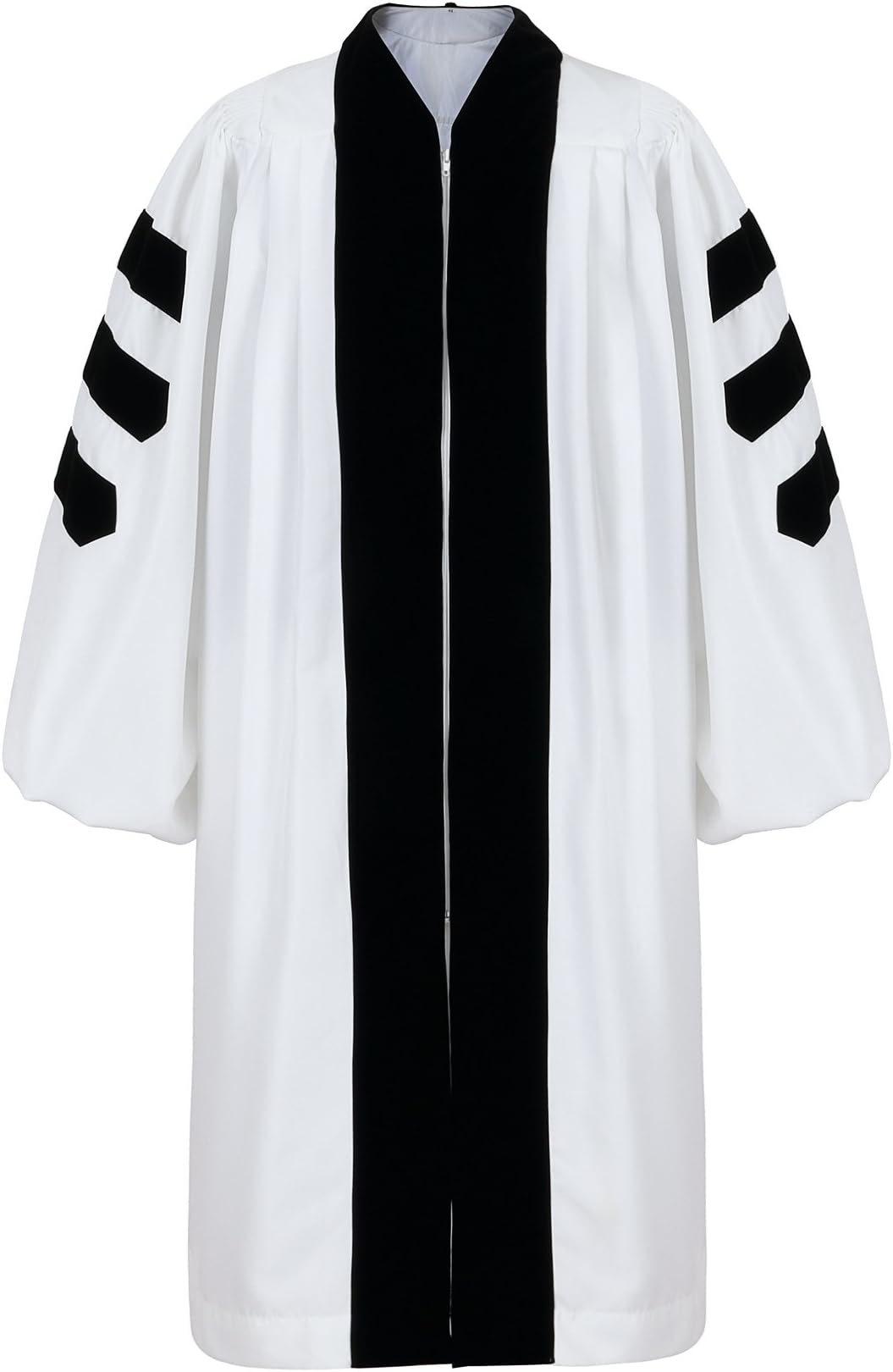 Unisex Deluxe White Clergy Robe Geneva for Pulpit