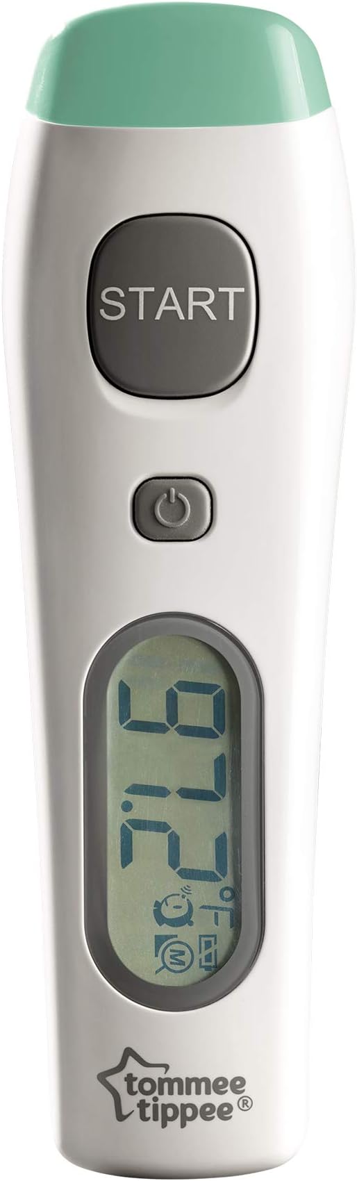 Tommee Tippee Digital No Touch Forehead Thermometer for Baby | Fast 2 Second Results | Fever Indicator | Memory Function