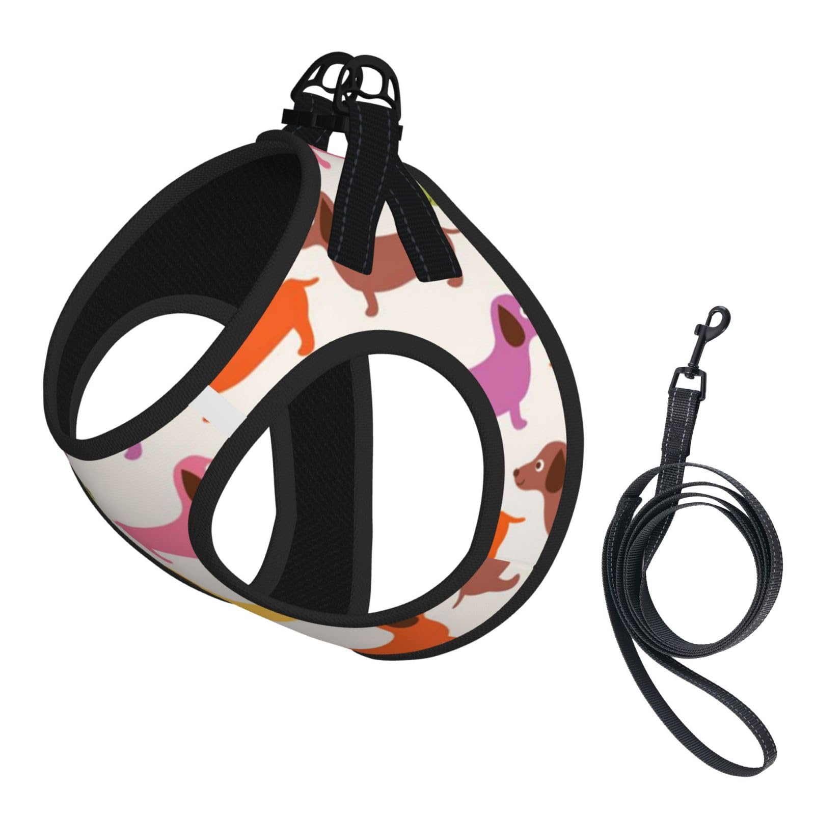 Dachshund Sausage Dogs Cute Dog,Pet Harness,Adjustable Reflective Dog Harness,Pet Leash Vest,S