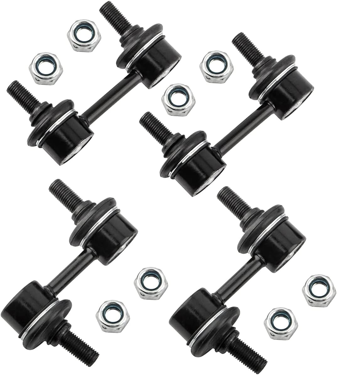 4pcs Front Sway Bar End Link Rear Sway Bar End Link 2003 2004 2005 2006 2007 2008 for Subaru Forester 2004 2005 2006 2007 for Subaru Impreza K750049 K750041