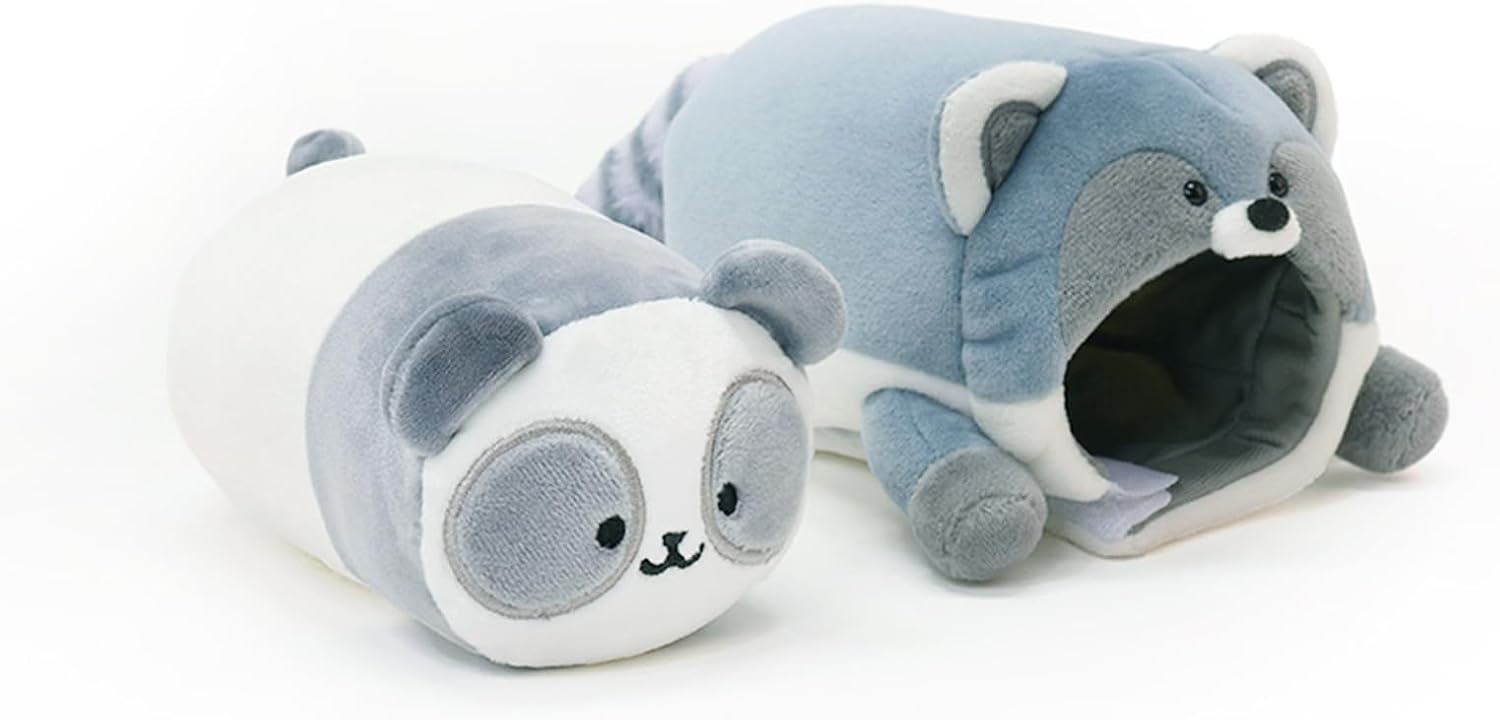 Anirollz Stuffed Animal Plush Toy Fall Animals Raccoon Pandaroll Small Outfitz Plush Doll | Soft, Squishy, Warm, Cute, Comfort, Safe Birthday Gift Kawaii