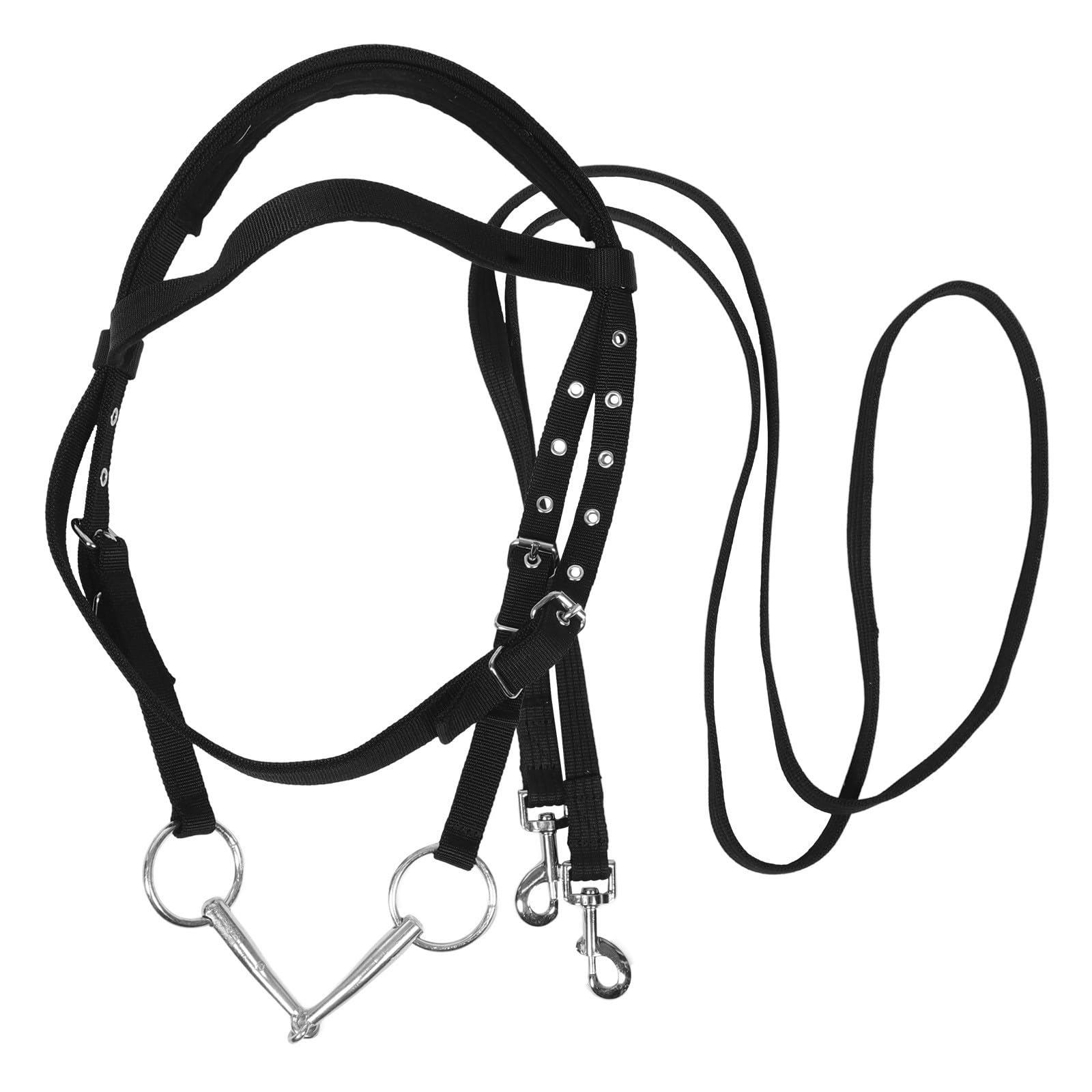 Vaguelly Cabezada de Nylon para Caballos de Diferentes Tamaños, Equipo de Equitación para Actividades de Entrenamiento y