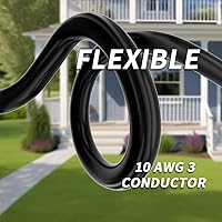 Vista 6 de Cable adaptador de generador RV de 3 clavijas de 15 amperios a 30 amperios, enchufe macho NEMA 5-15 a enchufe hembra NEMA L5-30, cable