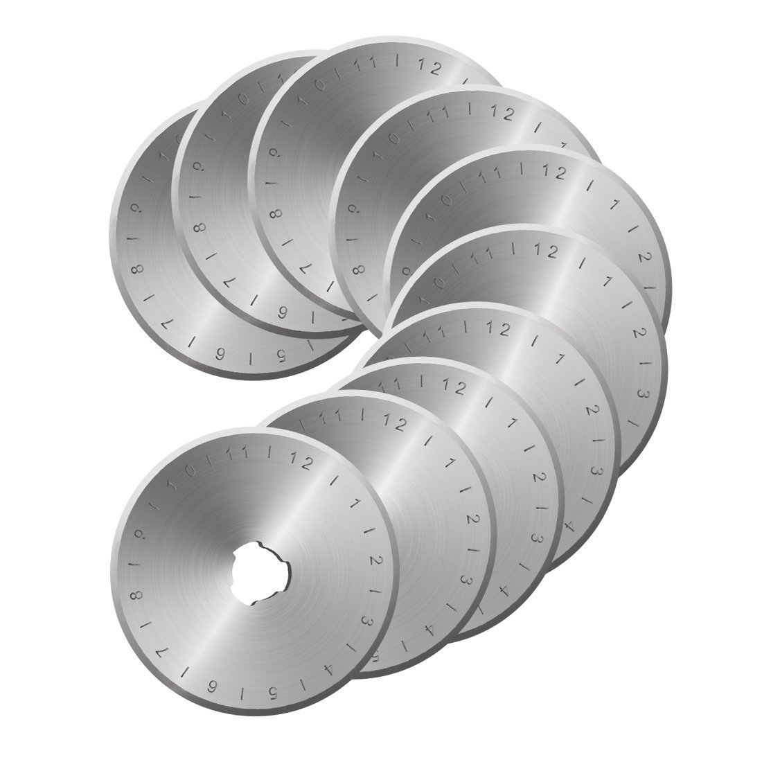 WADEO SKS-7 45mm Lame rotanti Lame rotanti Lame di ricambio rotanti con custodia Fit Fiskars, OLFA, Martelli, Truecut, ecc. (Confezione da 10)