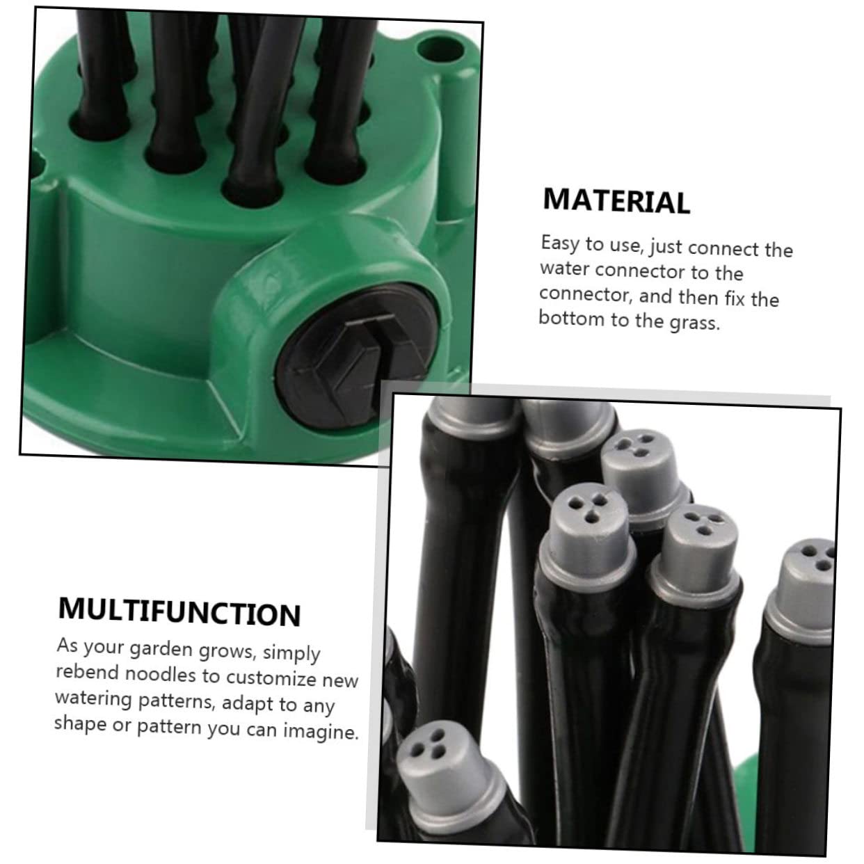 UPKOCH 4 Set 360 irrigatore Automatico irrigatore per irrigazione dell'erba irrigatori irrigatore da Giardino spruzzatore d'Acqua irrigatore per Giardino plastica Green
