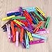 OUNONA 40 Pcs Colored Clothes Wooden, Colored Clothespins for Photos Pictures Crafts, Pictures, Classroom, Laundry, Decorations, Colorful Clothespins Heavy Duty, 2.9 Inch (Random Color)