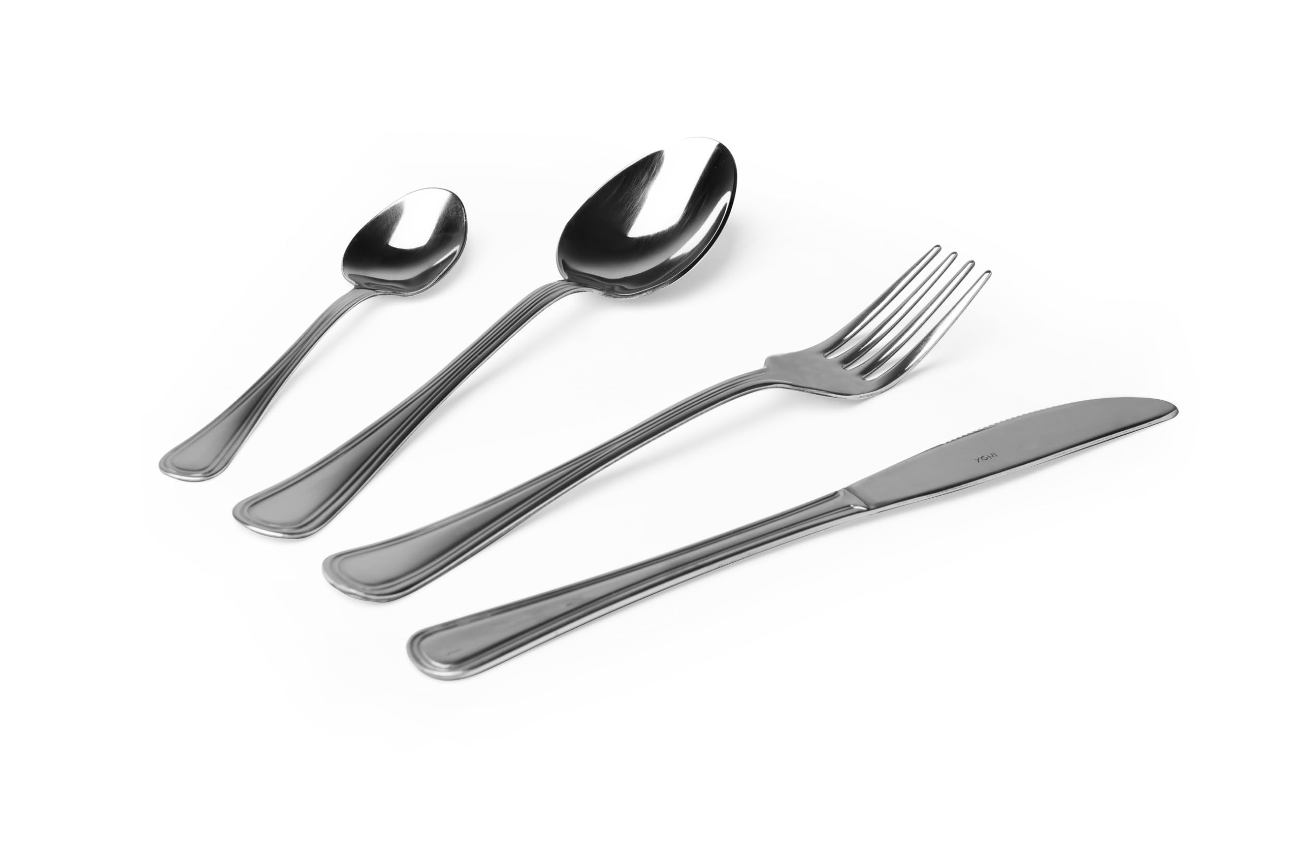 Excelsa London Servizio 24 Posate, Acciaio Inossidabile, Argento