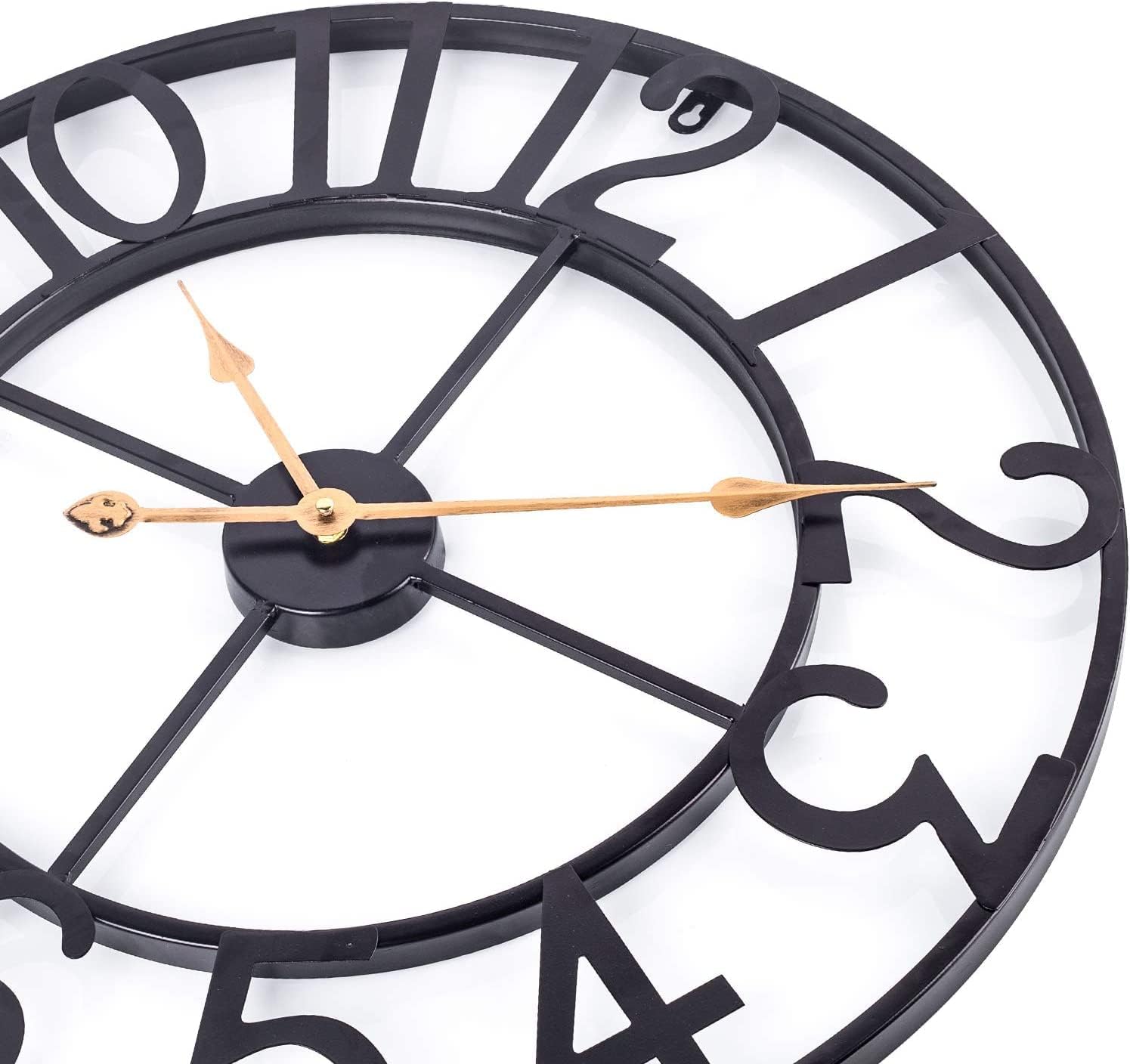 30 in Extra Large Outdoor Clock – Waterproof Outdoor Indoor Wall Clock for Patio/Pool Area – Farmhouse Decorative Outdoor Clocks Sient Battery Operated – Vintage Outside Clock for Garden, Backyard