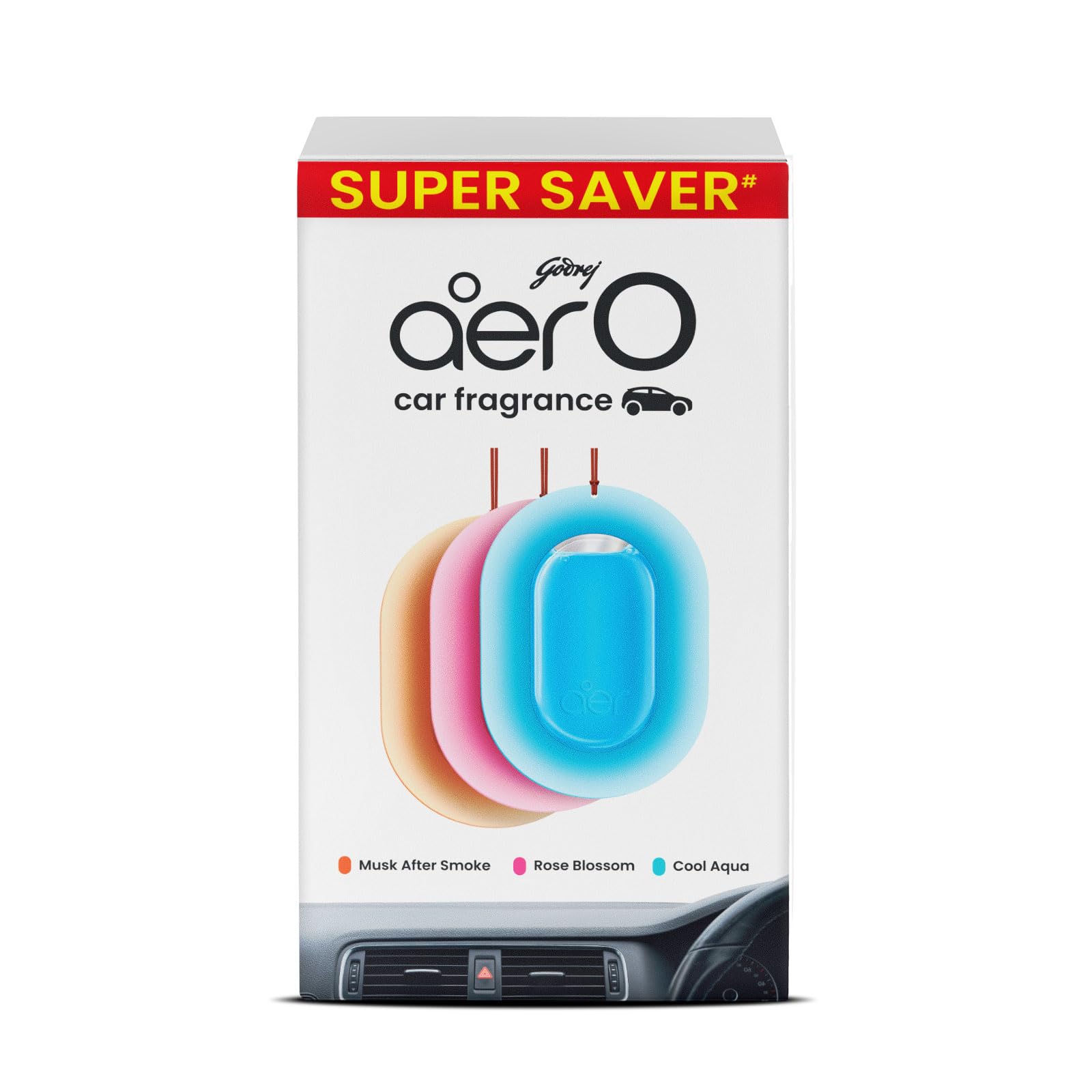 Godrej aer O – Hanging Car Air Freshener – Assorted Pack of 3 (22.5g) | Gel Lasts up to 30 days | Car Accessories (B0CXDQWYQP) Amazon Price History, Amazon Price Tracker