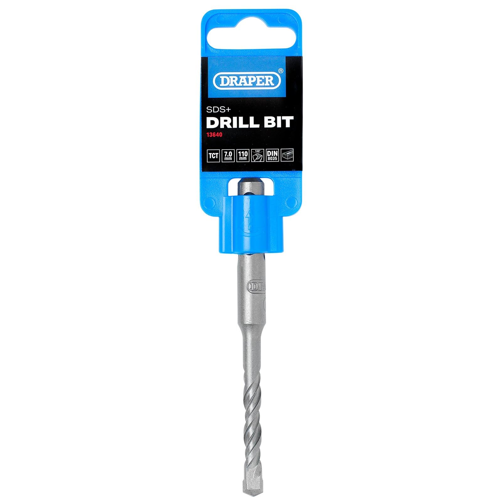 Draper SDS Plus Drill Bit, 7.0 x 110mm - 13640 - Tungsten Carbide Tip, Double Flute, for Concrete Masonry, Brick, Stone, Granite - Image 2