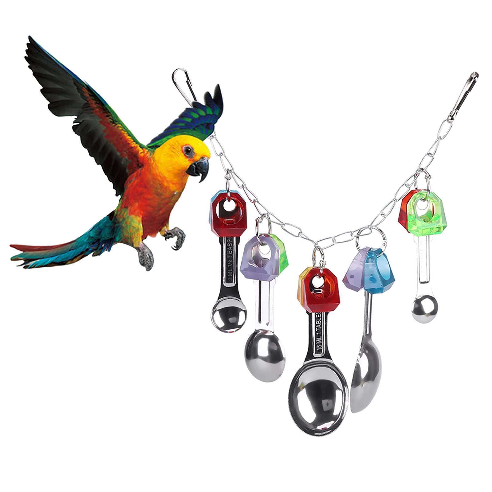 Generic Handcrafted Colorful Bird Toys, Decorative Chewing Toy Earth-Friendly for taining All Kinds of |