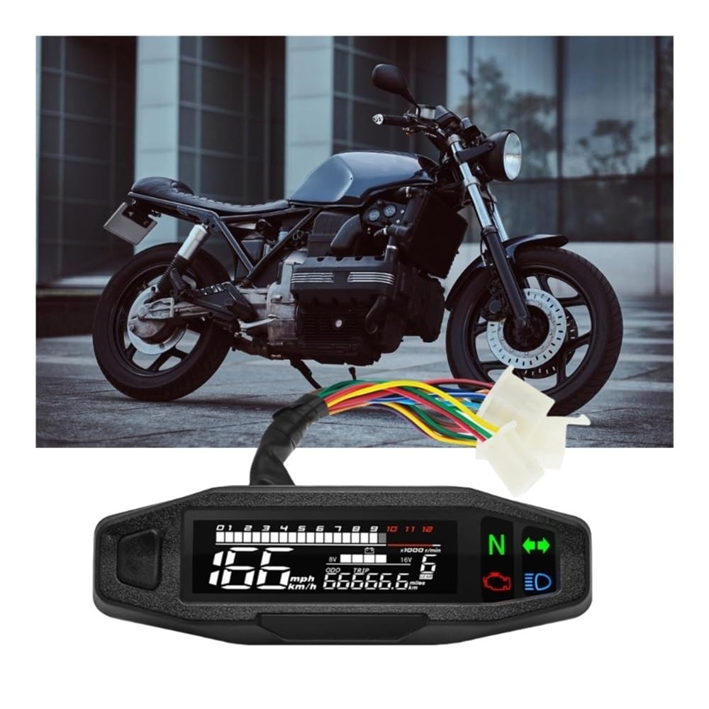 Contachilometri Tachimetro Moto Contachilometri Contagiri Contagiri Digitale A LED Cruscotto Display Del Misuratore Del Quadro Strumenti Universale