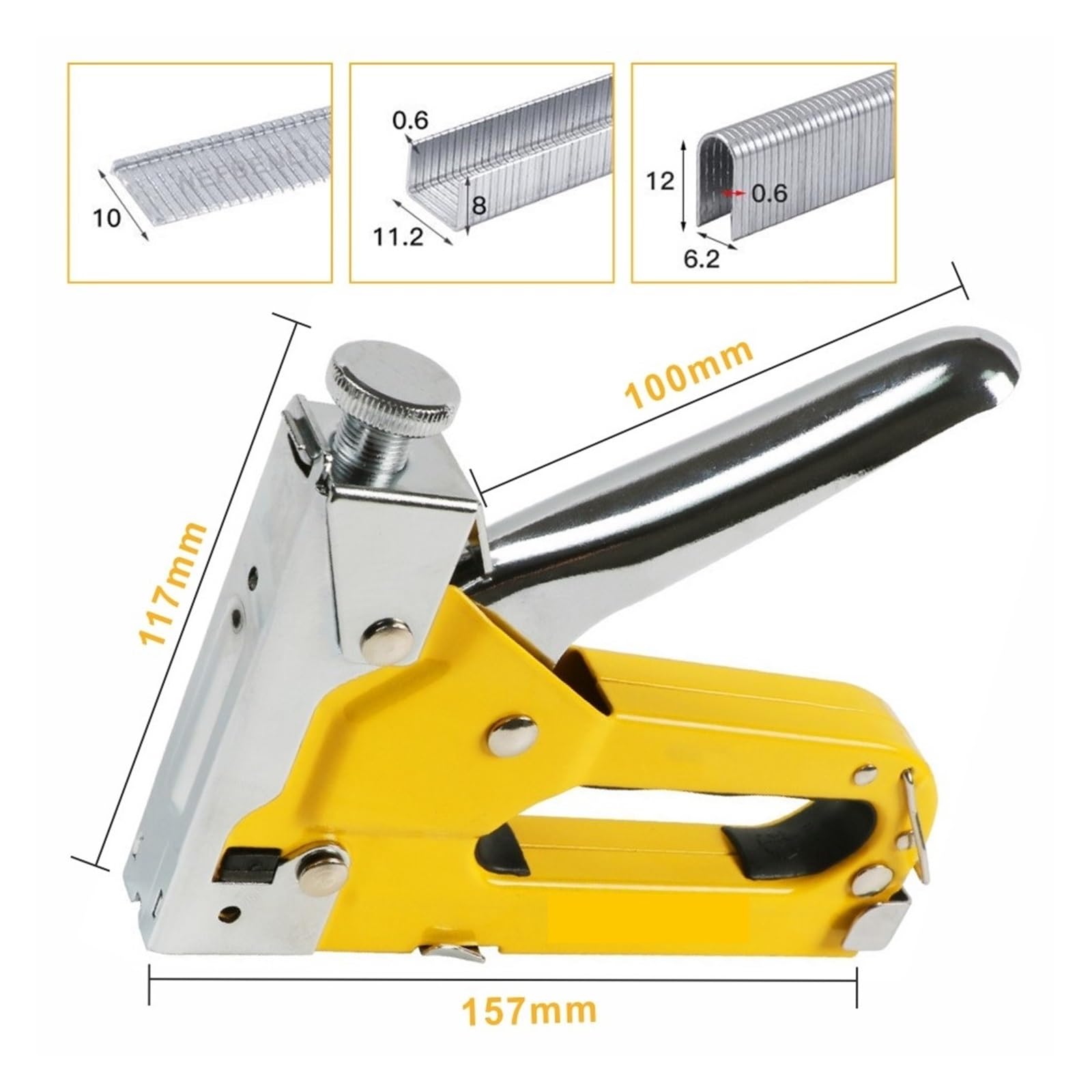 Pistola sparachiodi for uso leggero 3 in 1 Pistola for graffette for graffette manuale Brad Chiodatrice Cucitrice for tappezzeria for decorazione e carpenteria