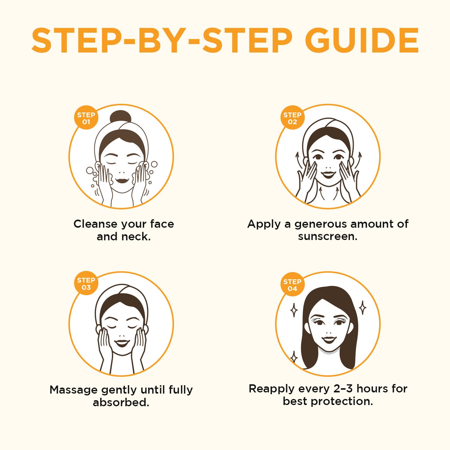 ORGATRE Sun Shield SPF 50 PA++++ Sunscreen for Women & Girls, Vitamin C, Niacinamide & Hyaluronic Acid, Non-Greasy, No White Cast, Water Resistant, Face Cream for Glowing Skin & Acne Prone Skin 50gm - Image 7 thumbnail