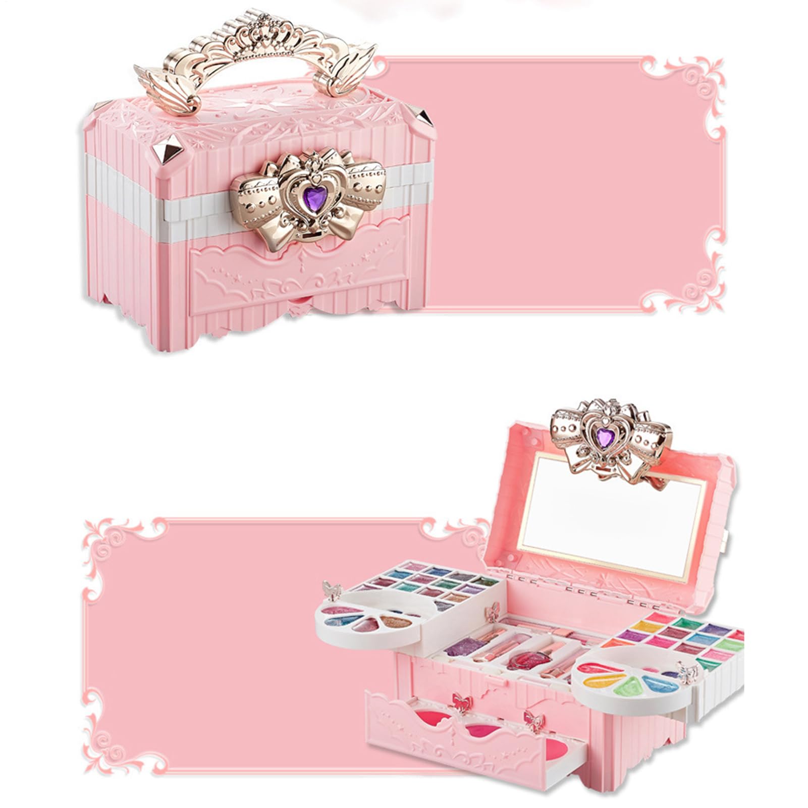 Kit di trucco fittizio per – Smalto per unghie lavabile e rossetto lavabile, set trucco fittizio salone di bellezza per ragazze – per feste di compleanno Cosplay Natale ragazze 3 10 anni